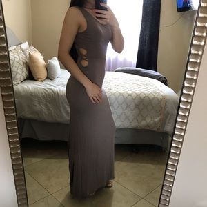 Nude Maxi dress